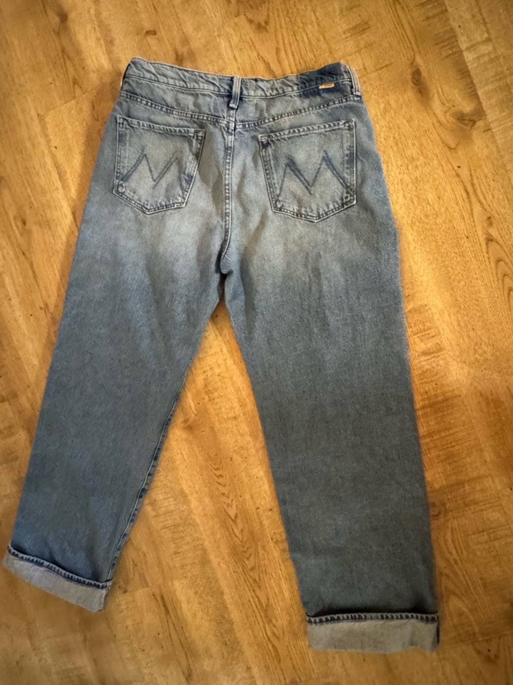 MOTHER Jeans The Dodger Skimp High Waist Cuffed Hem Wide Leg Jeans Size 32 - Picture 7 of 8